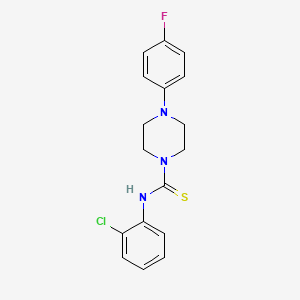 molecular formula C17H17ClFN3S B5882558 N-(2-chlorophenyl)-4-(4-fluorophenyl)-1-piperazinecarbothioamide 