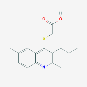 molecular formula C16H19NO2S B5882564 [(2,6-dimethyl-3-propyl-4-quinolinyl)thio]acetic acid 