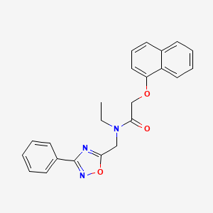 molecular formula C23H21N3O3 B5882568 N-ethyl-2-(1-naphthyloxy)-N-[(3-phenyl-1,2,4-oxadiazol-5-yl)methyl]acetamide 