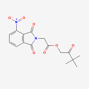 molecular formula C16H16N2O7 B5882571 3,3-dimethyl-2-oxobutyl (4-nitro-1,3-dioxo-1,3-dihydro-2H-isoindol-2-yl)acetate 
