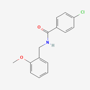 molecular formula C15H14ClNO2 B5882578 4-chloro-N-(2-methoxybenzyl)benzamide 