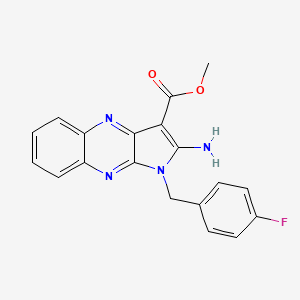 molecular formula C19H15FN4O2 B5882590 methyl 2-amino-1-(4-fluorobenzyl)-1H-pyrrolo[2,3-b]quinoxaline-3-carboxylate 