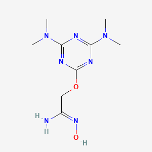2-{[4,6-bis(dimethylamino)-1,3,5-triazin-2-yl]oxy}-N'-hydroxyethanimidamide