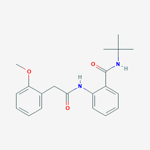 molecular formula C20H24N2O3 B5882611 N-(tert-butyl)-2-{[(2-methoxyphenyl)acetyl]amino}benzamide 