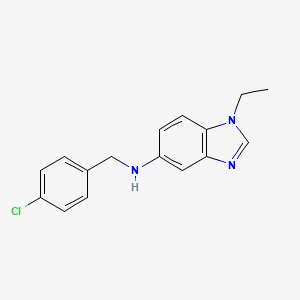 molecular formula C16H16ClN3 B5882640 N-(4-chlorobenzyl)-1-ethyl-1H-benzimidazol-5-amine 