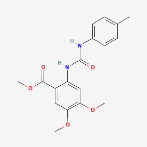molecular formula C18H20N2O5 B5882644 methyl 4,5-dimethoxy-2-({[(4-methylphenyl)amino]carbonyl}amino)benzoate 