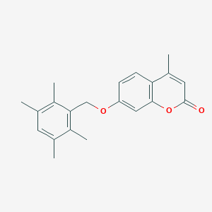 molecular formula C21H22O3 B5882649 4-methyl-7-[(2,3,5,6-tetramethylbenzyl)oxy]-2H-chromen-2-one 