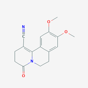 molecular formula C16H16N2O3 B5882655 9,10-二甲氧基-4-氧代-3,4,6,7-四氢-2H-吡啶并[2,1-a]异喹啉-1-腈 