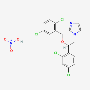 1-[2-(2,4-Dichlorophenyl)-2-[(2,5-dichlorophenyl)methoxy]ethyl]imidazole;nitric acid