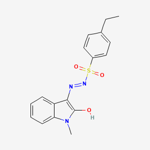 molecular formula C17H17N3O3S B5882674 4-ethyl-N'-(1-methyl-2-oxo-1,2-dihydro-3H-indol-3-ylidene)benzenesulfonohydrazide 