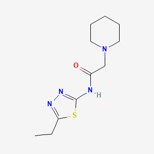molecular formula C11H18N4OS B5882695 N-(5-ethyl-1,3,4-thiadiazol-2-yl)-2-(1-piperidinyl)acetamide CAS No. 111750-47-1