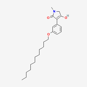 molecular formula C23H35NO3 B588270 2H-Pyrrol-2-one, 1,5-dihydro-3-(3-(dodecyloxy)phenyl)-4-hydroxy-1-methyl- CAS No. 130398-68-4