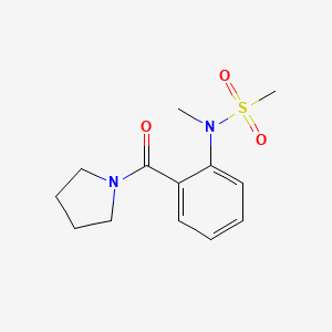 molecular formula C13H18N2O3S B5882713 N-methyl-N-[2-(1-pyrrolidinylcarbonyl)phenyl]methanesulfonamide 