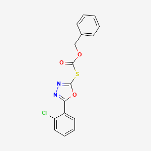 molecular formula C16H11ClN2O3S B5882718 O-benzyl S-[5-(2-chlorophenyl)-1,3,4-oxadiazol-2-yl] thiocarbonate 