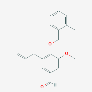 molecular formula C19H20O3 B5882720 3-allyl-5-methoxy-4-[(2-methylbenzyl)oxy]benzaldehyde 