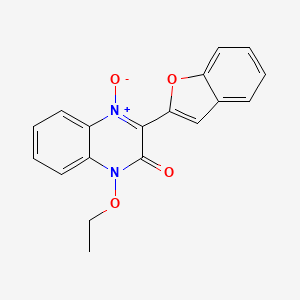 molecular formula C18H14N2O4 B5882747 3-(1-benzofuran-2-yl)-1-ethoxy-2(1H)-quinoxalinone 4-oxide 
