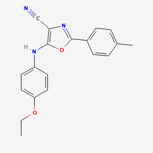 molecular formula C19H17N3O2 B5882752 5-[(4-ethoxyphenyl)amino]-2-(4-methylphenyl)-1,3-oxazole-4-carbonitrile 