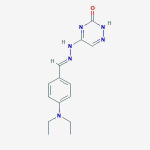 4-(diethylamino)benzaldehyde (3-oxo-2,3-dihydro-1,2,4-triazin-5-yl)hydrazone