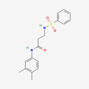 molecular formula C17H20N2O3S B5882799 N~1~-(3,4-dimethylphenyl)-N~3~-(phenylsulfonyl)-beta-alaninamide 