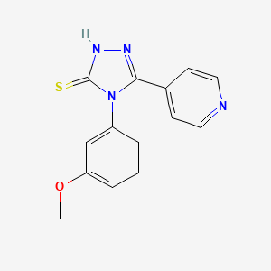 molecular formula C14H12N4OS B5882800 4-(3-methoxyphenyl)-5-(4-pyridinyl)-2,4-dihydro-3H-1,2,4-triazole-3-thione 