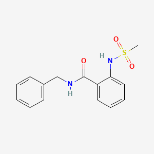 molecular formula C15H16N2O3S B5882808 N-benzyl-2-[(methylsulfonyl)amino]benzamide 