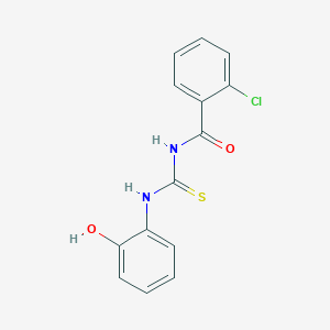molecular formula C14H11ClN2O2S B5882823 2-chloro-N-{[(2-hydroxyphenyl)amino]carbonothioyl}benzamide 