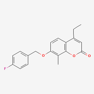 molecular formula C19H17FO3 B5882839 4-ethyl-7-[(4-fluorobenzyl)oxy]-8-methyl-2H-chromen-2-one 