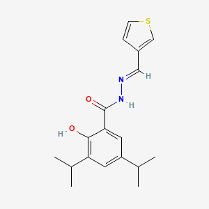molecular formula C18H22N2O2S B5882851 2-hydroxy-3,5-diisopropyl-N'-(3-thienylmethylene)benzohydrazide 