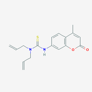 molecular formula C17H18N2O2S B5882855 N,N-diallyl-N'-(4-methyl-2-oxo-2H-chromen-7-yl)thiourea 
