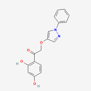 1-(2,4-dihydroxyphenyl)-2-[(1-phenyl-1H-pyrazol-4-yl)oxy]ethanone