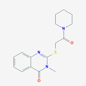 molecular formula C16H19N3O2S B5882864 3-methyl-2-{[2-oxo-2-(1-piperidinyl)ethyl]thio}-4(3H)-quinazolinone 