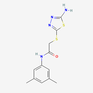 2-[(5-amino-1,3,4-thiadiazol-2-yl)thio]-N-(3,5-dimethylphenyl)acetamide