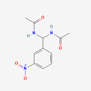 molecular formula C11H13N3O4 B5882877 N,N'-[(3-nitrophenyl)methylene]diacetamide CAS No. 40891-08-5
