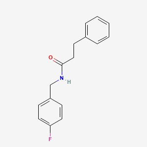 molecular formula C16H16FNO B5882887 N-(4-氟苄基)-3-苯基丙酰胺 