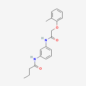 molecular formula C19H22N2O3 B5882918 N-(3-{[2-(2-methylphenoxy)acetyl]amino}phenyl)butanamide 