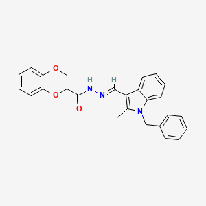 N'-[(1-benzyl-2-methyl-1H-indol-3-yl)methylene]-2,3-dihydro-1,4-benzodioxine-2-carbohydrazide