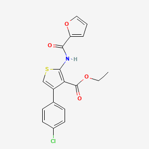 molecular formula C18H14ClNO4S B5882938 ethyl 4-(4-chlorophenyl)-2-(2-furoylamino)-3-thiophenecarboxylate CAS No. 6240-36-4