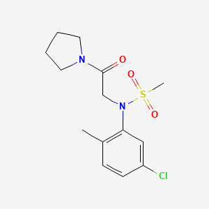 N-(5-chloro-2-methylphenyl)-N-[2-oxo-2-(1-pyrrolidinyl)ethyl]methanesulfonamide