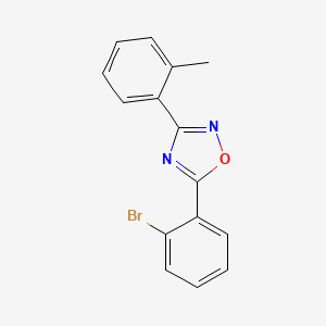 molecular formula C15H11BrN2O B5882951 5-(2-bromophenyl)-3-(2-methylphenyl)-1,2,4-oxadiazole 