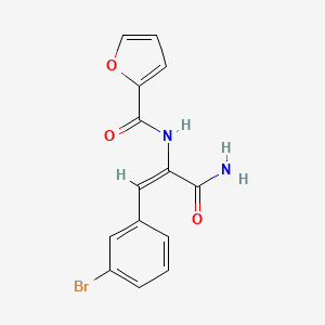 molecular formula C14H11BrN2O3 B5882957 N-[1-(aminocarbonyl)-2-(3-bromophenyl)vinyl]-2-furamide 