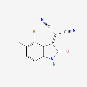 molecular formula C12H6BrN3O B5882961 (4-bromo-5-methyl-2-oxo-1,2-dihydro-3H-indol-3-ylidene)malononitrile 