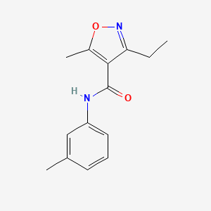 molecular formula C14H16N2O2 B5882969 3-ethyl-5-methyl-N-(3-methylphenyl)-4-isoxazolecarboxamide 