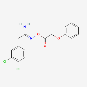 molecular formula C16H14Cl2N2O3 B5882993 2-(3,4-dichlorophenyl)-N'-[(phenoxyacetyl)oxy]ethanimidamide 