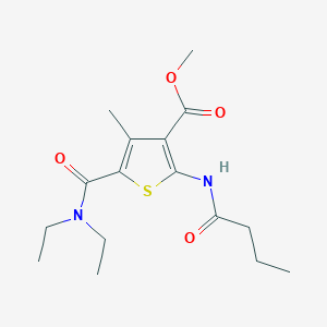 molecular formula C16H24N2O4S B5883054 methyl 2-(butyrylamino)-5-[(diethylamino)carbonyl]-4-methyl-3-thiophenecarboxylate 