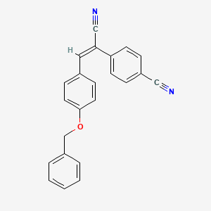 molecular formula C23H16N2O B5883057 4-{2-[4-(benzyloxy)phenyl]-1-cyanovinyl}benzonitrile 