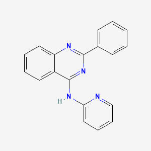 molecular formula C19H14N4 B5883068 2-phenyl-N-2-pyridinyl-4-quinazolinamine 