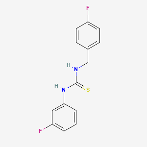 molecular formula C14H12F2N2S B5883069 N-(4-fluorobenzyl)-N'-(3-fluorophenyl)thiourea 