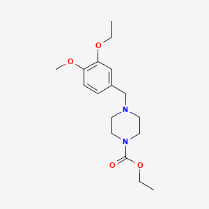 molecular formula C17H26N2O4 B5883082 ethyl 4-(3-ethoxy-4-methoxybenzyl)-1-piperazinecarboxylate 