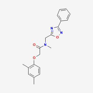 molecular formula C20H21N3O3 B5883102 2-(2,4-dimethylphenoxy)-N-methyl-N-[(3-phenyl-1,2,4-oxadiazol-5-yl)methyl]acetamide 