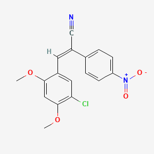 molecular formula C17H13ClN2O4 B5883104 3-(5-chloro-2,4-dimethoxyphenyl)-2-(4-nitrophenyl)acrylonitrile 